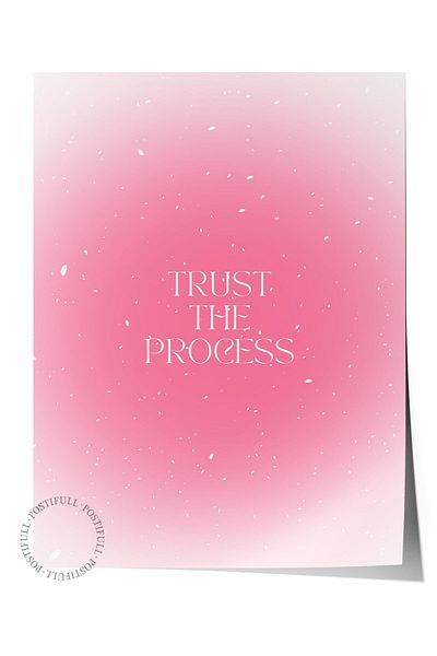 Postifull Σειρά Aura NO:203 - Trust The Process, Number of Angels, Έγχρωμη αφίσα χωρίς πλαίσιο