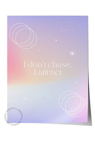 Postifull Aura Series NO:213 - Energy Pink and Purple Aura, Angel Number, Έγχρωμη αφίσα χωρίς πλαίσιο