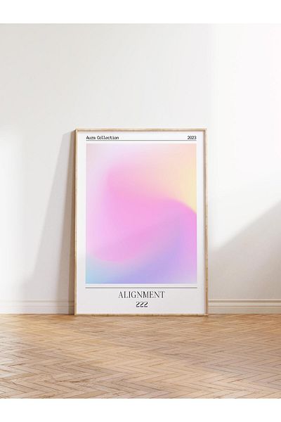 Postifull Aura Series NO:83 - Έγχρωμη αφίσα χωρίς πλαίσιο με ευθυγράμμιση και αριθμό αγγέλου