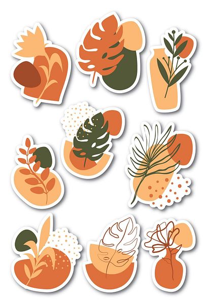 Postifull Boho Themed Sticker Set - 9 Piece Sticker Set - Phone, Tablet, Notebook Laptop Compatible Stickers