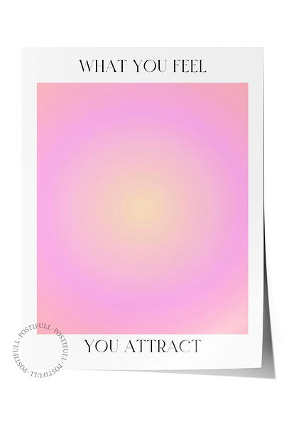 Postifull Aura Series NO:91 - Έγχρωμη αφίσα χωρίς πλαίσιο, με αριθμό αγγέλου - Τι αισθάνεστε, προσελκύετε