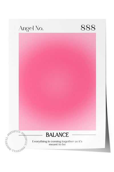 Postifull Aura Series NO:81-888 Έγχρωμη αφίσα χωρίς πλαίσιο - Balance, Numbered Angel