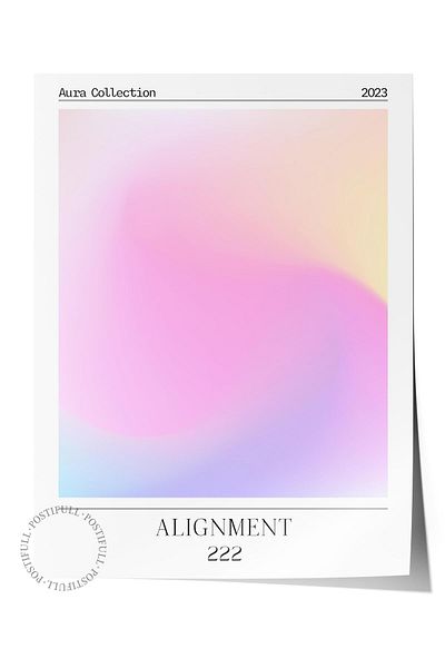 Postifull Aura Series NO:83 - Έγχρωμη αφίσα χωρίς πλαίσιο με ευθυγράμμιση και αριθμό αγγέλου