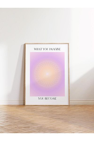 Postifull Aura Series NO:172 - Έγχρωμη αφίσα χωρίς πλαίσιο, "What You Dream You Become" με αριθμό αγγέλου