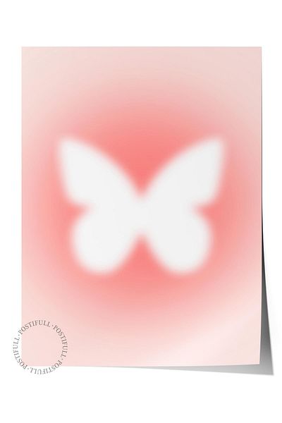 Postifull Aura Series NO:105 - Έγχρωμη αφίσα χωρίς πλαίσιο με αριθμό Red Angel