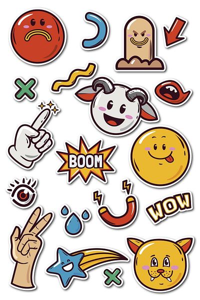 Postifull Indie Themed Sticker Set - 19 Piece Sticker Set - Phone, Tablet, Notebook Laptop Compatible Sticker