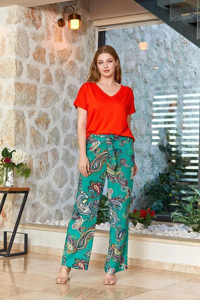 Cossy By Aqua Women's Orange Pajama Set 24547