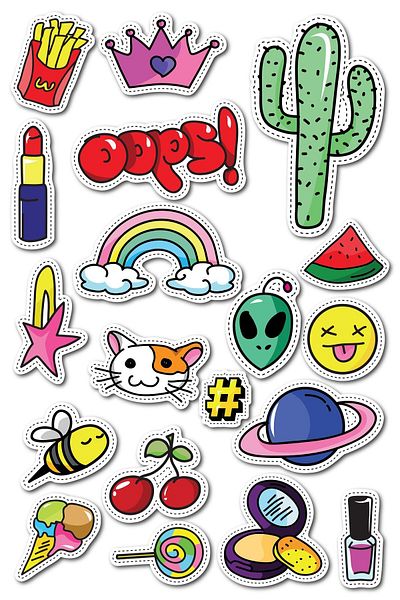Postifull Minimal Themed Sticker Set - 19 Pieces Sticker Set - Phone, Tablet, Notebook Laptop Compatible Sticker