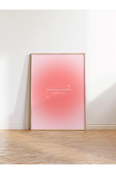 Postifull Aura Series NO:170 - Αφίσα χωρίς πλαίσιο, "Όλα όσα χρειάζεστε είναι μέσα" με αριθμό αγγέλου