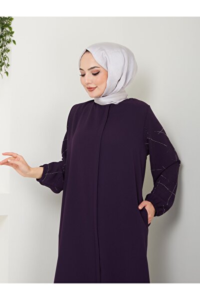 ELBİSHE Taşlı Model Petek Kumaş Ferace