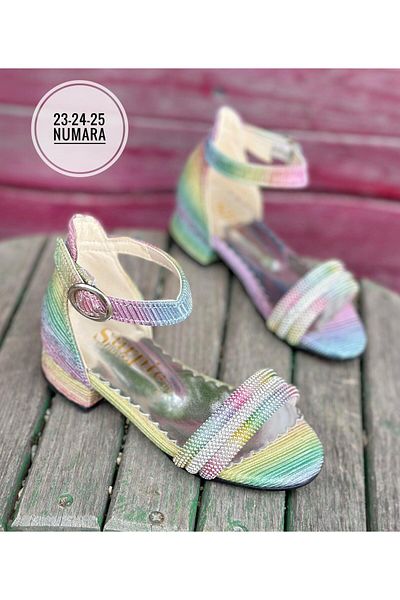 Surpie Shoes Colorful Children's High Heels, Stoned Children's High Heels