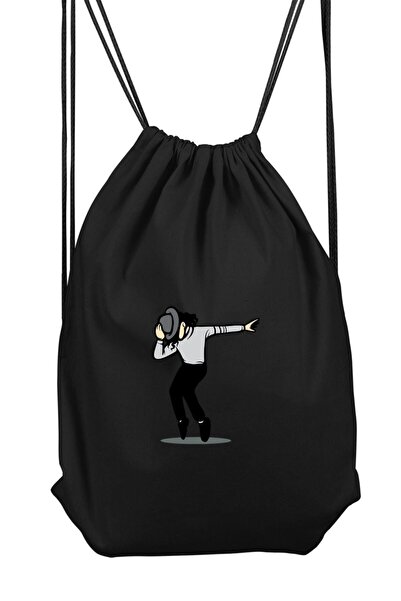 Fanze Unisex Μαύρο αθλητικό σακίδιο πλάτης Michael Jackson 36x50 cm zrn1565