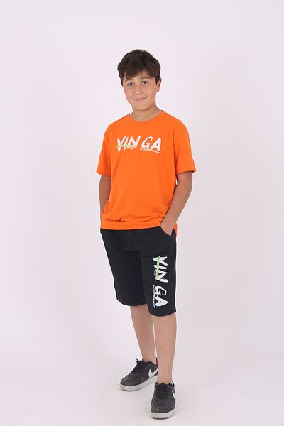 cm buseyiz Buseyiz Vin Ga printed cotton and pocket boy's summer bottom-top suit