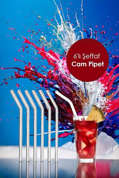 TOPTANFONİ 6-Piece Glass Pipette Thermosilicate (HEAT RESISTANT) 1stQuality Campipet