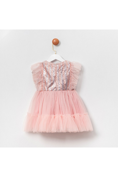 Genel Markalar Mila Pullu Tütülü Kız Çocuk Elbise