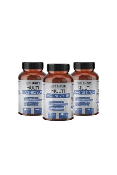 Suplamore Magnesium Bisglicinate - Citrate Malat P5p 60 Tablets 3 Pack
