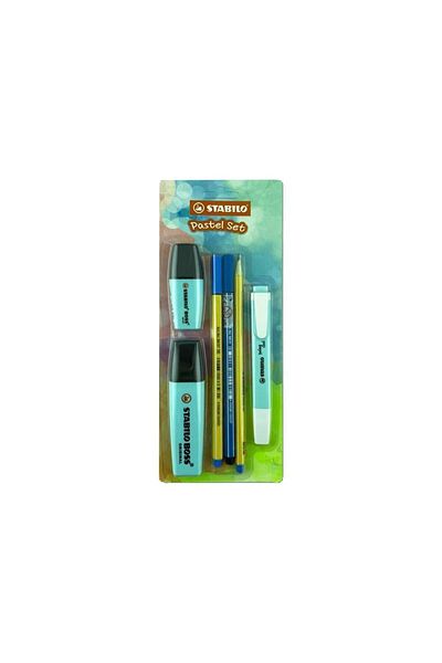Stabilo Highlighter Single Color Pastel Set 6 Pieces Blue 70/113-6