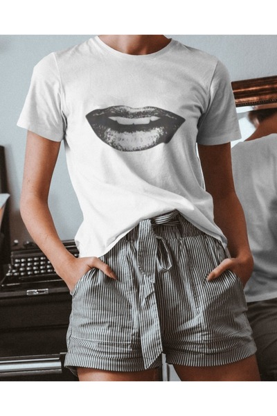 AEMİ Ženska majica Štampano 100% pamuk kratkih rukava Oversize kroj T-shirt