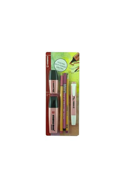 Stabilo Highlighter Single Color Pastel Set 6 Pieces Pink 70/129-6