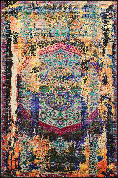 Rugs Modern Halı Rengarenk Vintage Yıkanabilir Modern Dekoratif ve Dokuma Tab...