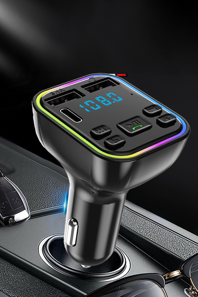 TechnoStation Fm Handsfree Bluetooth Modülatör MP3 Player Type-C Çıkışlı Araç...