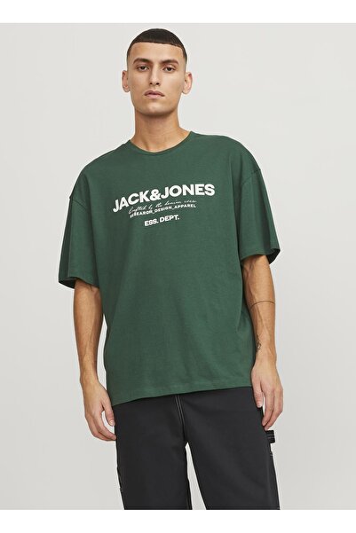 Jack & Jones Bisiklet Yaka Yeşil Erkek T-Shirt JJGALE TEE SS O-NECK LN