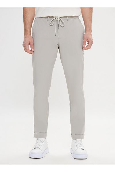 ALTINYILDIZ CLASSICS Altıny Yıldız Classics - Light Gray Slim Fit Men's Trousers 4A0124200029