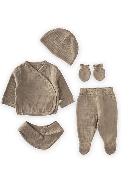 Cigit Organic Hospital Released Baby-Set 0–3 Monate, Nerzfarben