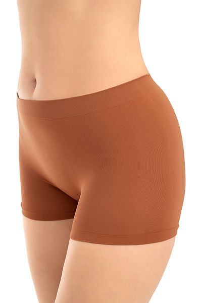 Cottonhill Premium - Дамски кафяви ултра-удобни безшевни боксерки