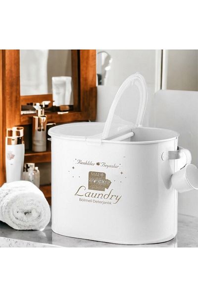 Laundry Μεταλλικό κουτί απορρυπαντικού 2 θέσεων Lr037