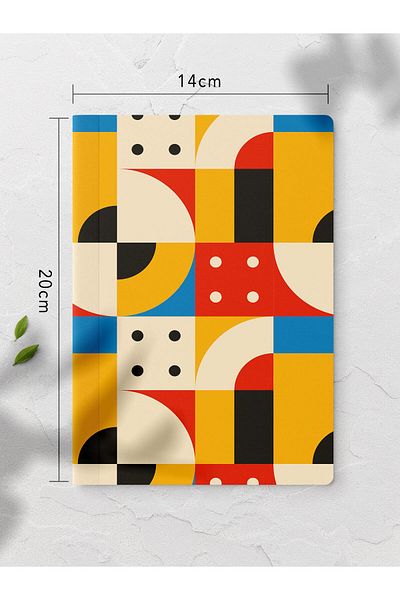 Postifull Caiet fără linii, caiet colorat și cu modele, blocnotes, caiet de gândire și memorie, 64 de coli, 14*21 cm