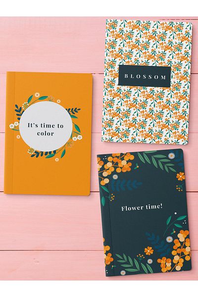 Postifull Unlined Notebook Set, 3 Notepads, Notebook Journal Set, Memory Book, 64 Pages Medium Size