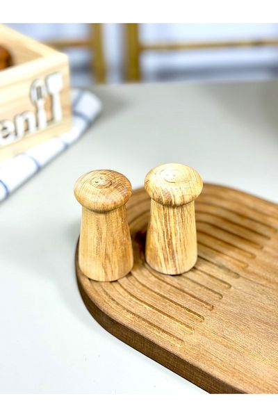 SepetçiBaba Esposito - Wooden Cork Salt Shaker