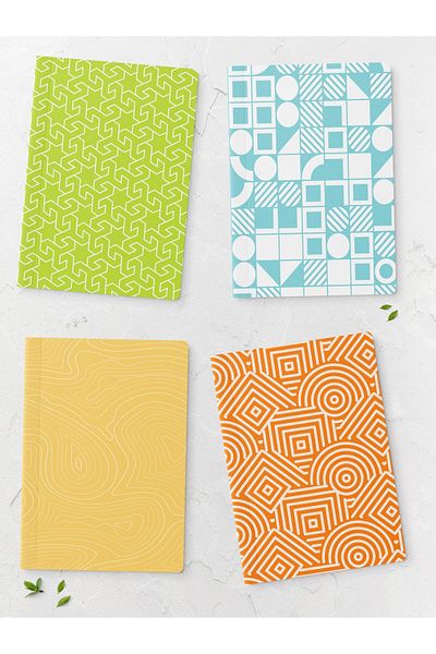 Postifull Set Blocnotes cu tematică pastel - 4 bucăți - 14cm*20cm - 64 coli