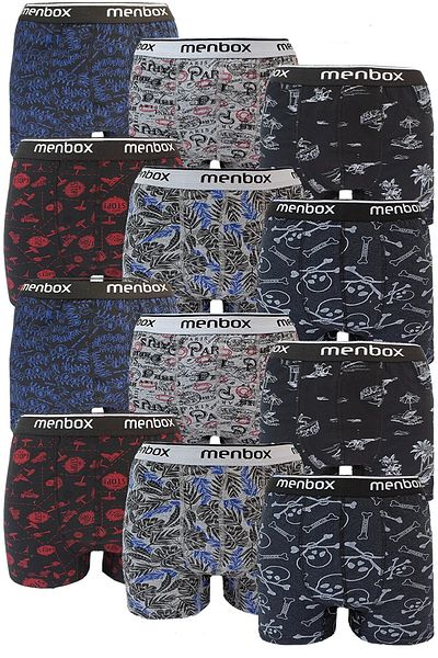 MENBOX Nefertiya 12 Men's Boxers - Lycra, Mixed Pattern, Cotton