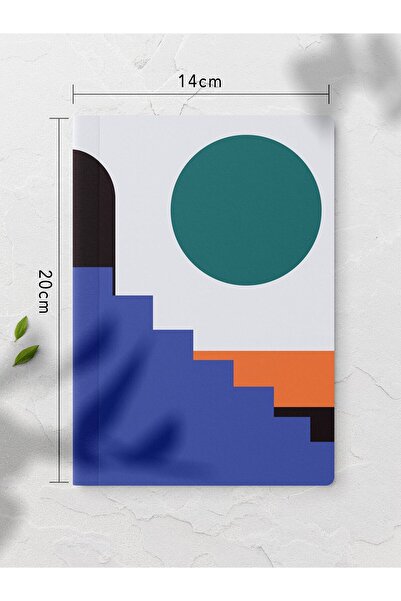 Postifull Bauhaus Themed Notebook Set - Soft Color Notebook - 4 Pieces - 14cm*20cm - 64 Pages