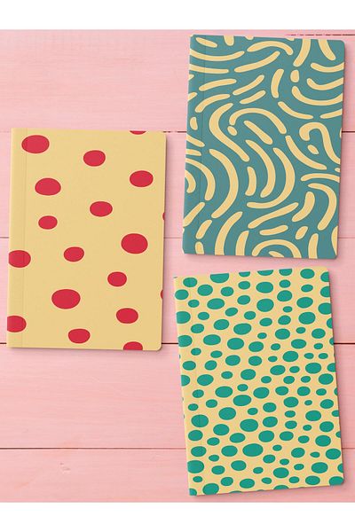 Postifull Unlined Notebook Set, 3 Notepads, Notebook Journal Set, Memory Book, 64 Pages Medium Size