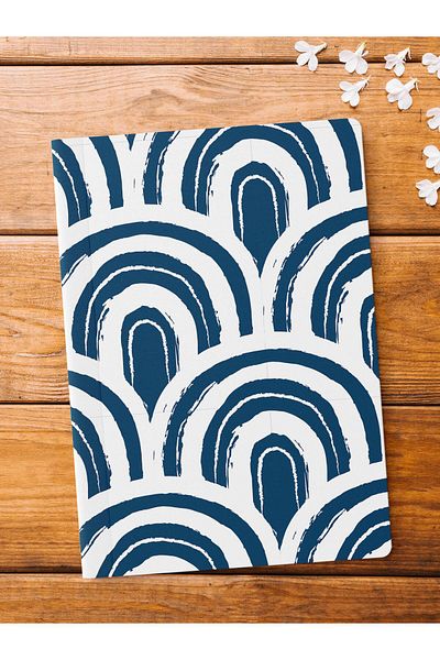 Postifull Caiet fără linii, Caiet cu model Boho albastru, Blocnotes, Caiet pentru minte și memorie, 64 de coli, 14*21 cm