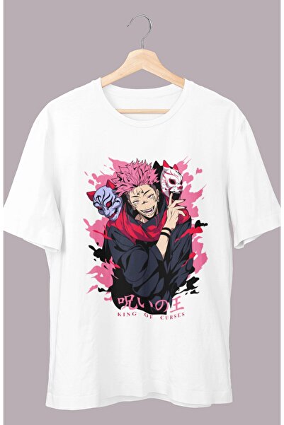 Fuddy Moda Футболка з принтом великого розміру JJK Sukuna King Of Curses, фут...