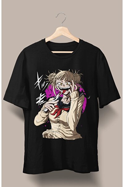 Fuddy Moda Oversize kroj My Hero Academia Toga Himiko Štampano T-shirt , unis...
