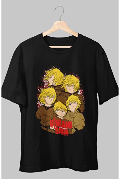 Fuddy Moda Oversize kroj Vinland Saga V1 Štampano T-shirt , unisex anime Štam...