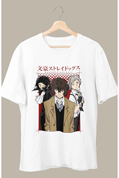 Fuddy Moda تيشيرت مطبوع كبير الحجم بنجو سترا كلب، تيشيرت مطبوع أنيمي للجنسين