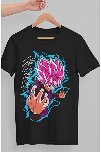 Fuddy Moda Oversize kroj Dragon Ball Evil Goku Štampano T-shirt , unisex anim...