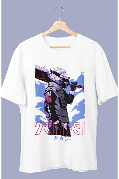 Fuddy Moda Unisex Oversize kroj Kakashi Sensei V2 Štampano majica