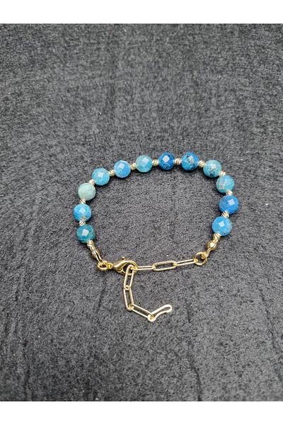 Yüksel Boncuk Apatite Stone Women's Natural Stone Bracelet