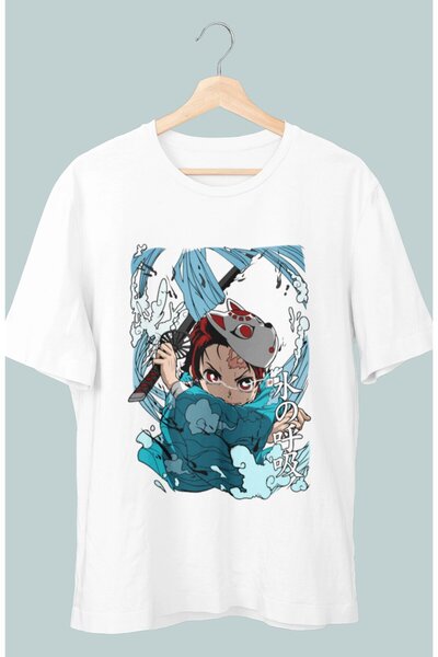 Fuddy Moda Oversize kroj Demon Slayer Tanjiro V3 Štampano T-shirt , unisex an...