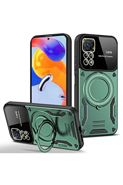 m.tk moveteck Xiaomi Redmi Note 12 Pro 4g Uyumlu Kılıf  Dönebilen Halkalı Sta...