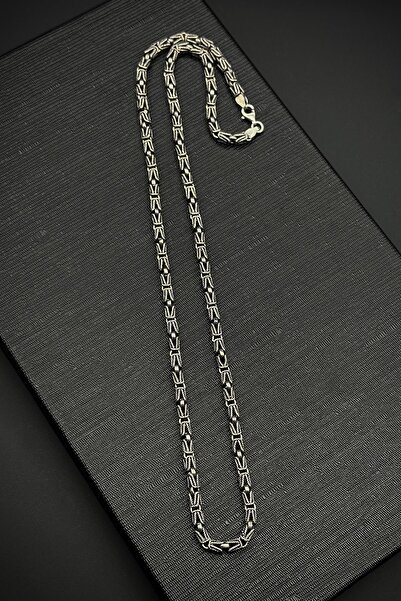 FRNCH 925 Ayar Gümüş İtalyan Model Gümüş Renk Erkek Kolye FRJ30740-840-A