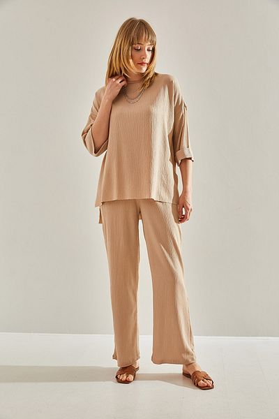 Bianco Lucci Women's Basic Bottom Top Set