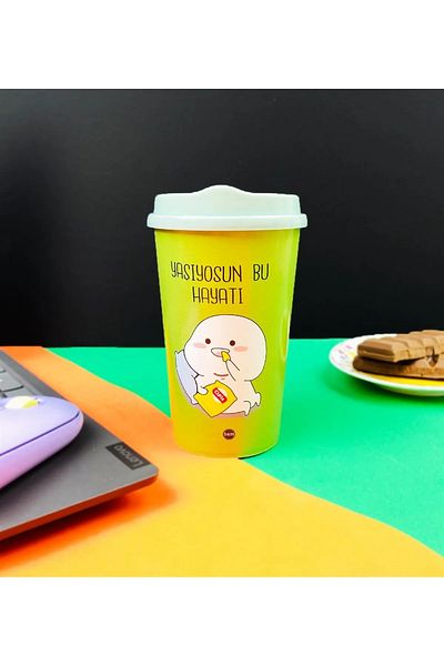 hediyeofisi كوب قهوة بلاستيك - تصميم شعار
